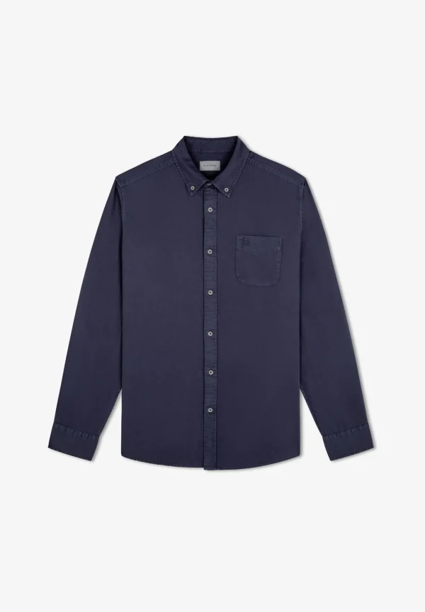scalperscompany Camisa Bolsillo Cuello Botones-Hombre Camisas