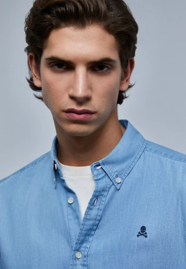 scalperscompany Camisa Botones-Hombre Camisas