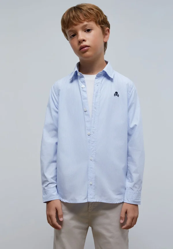 scalperscompany Camisa Calavera Contraste-Niños Camisas