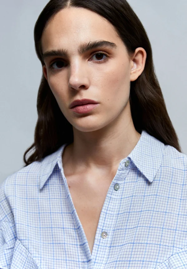 scalperscompany Camisa Canesu Volante-Mujer Camisas Y Blusas