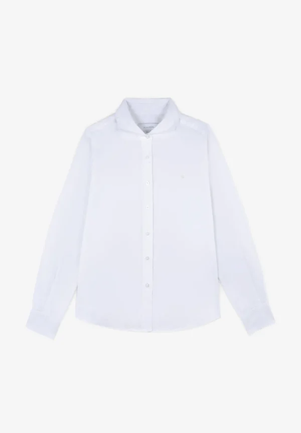 scalperscompany Camisa Clasica Bordado Pecho-Mujer Camisas Y Blusas