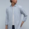 scalperscompany Camisa Clasica Rayas-Hombre Camisas