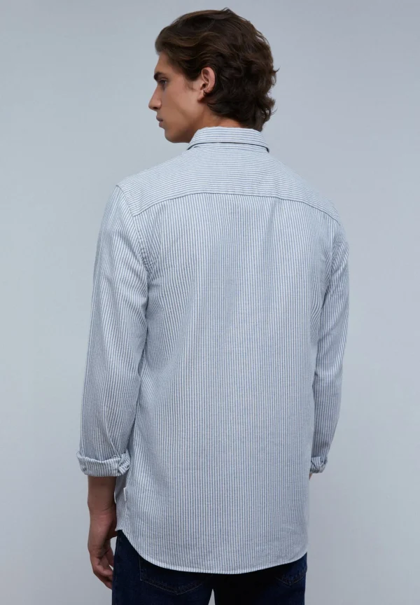 scalperscompany Camisa Clasica Rayas-Hombre Camisas