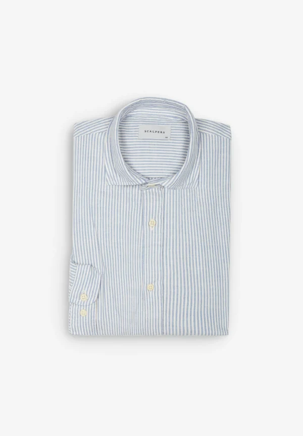 scalperscompany Camisa Clasica Rayas-Hombre Camisas