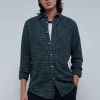 scalperscompany Camisa Cuadro Calavera Tono-Hombre Camisas