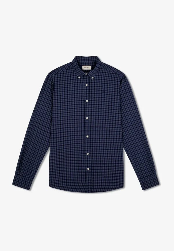 scalperscompany Camisa Cuadro Calavera Tono-Hombre Camisas