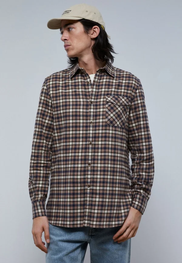 scalperscompany Camisa Cuadros Bolsillo-Hombre Camisas