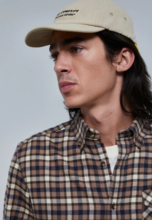 scalperscompany Camisa Cuadros Bolsillo-Hombre Camisas