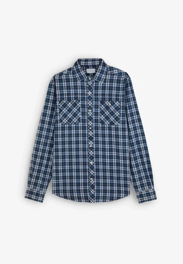 scalperscompany Camisa Cuadros Bolsillos-Hombre Camisas