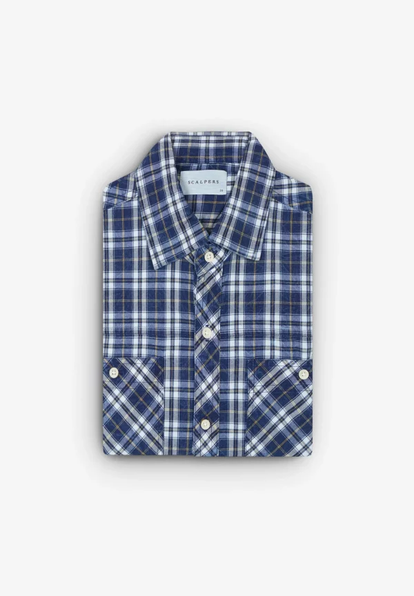 scalperscompany Camisa Cuadros Bolsillos-Hombre Camisas