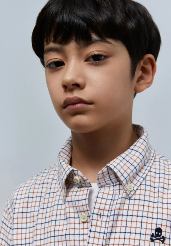 scalperscompany Camisa Cuadros Calavera-Niños Camisas