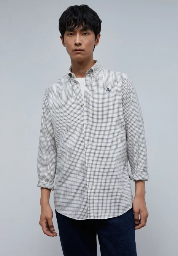 scalperscompany Camisa Cuadros Calavera Contraste-Hombre Camisas