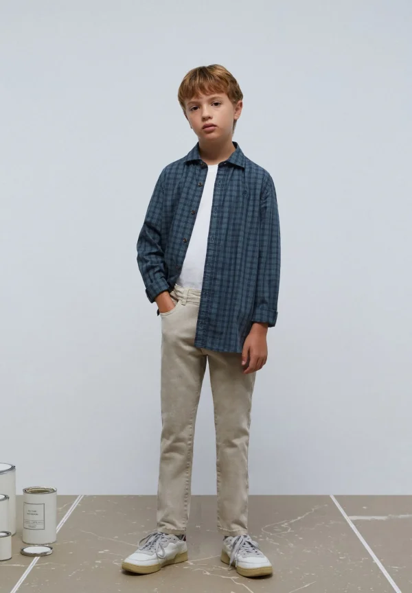 scalperscompany Camisa Cuadros Calavera Tono-Niños Camisas