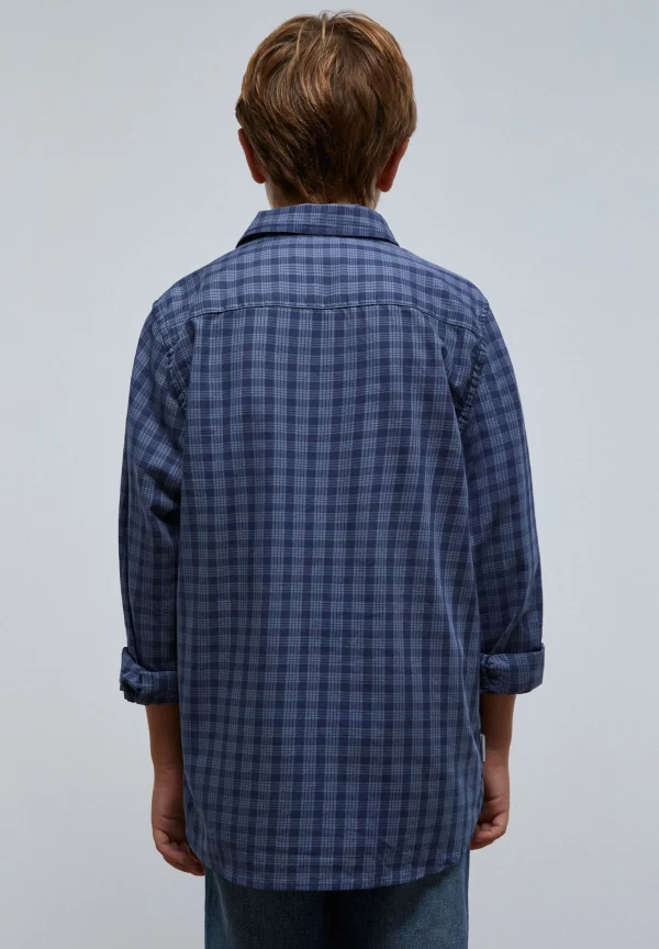 scalperscompany Camisa Cuadros Calavera Tono-Niños Camisas