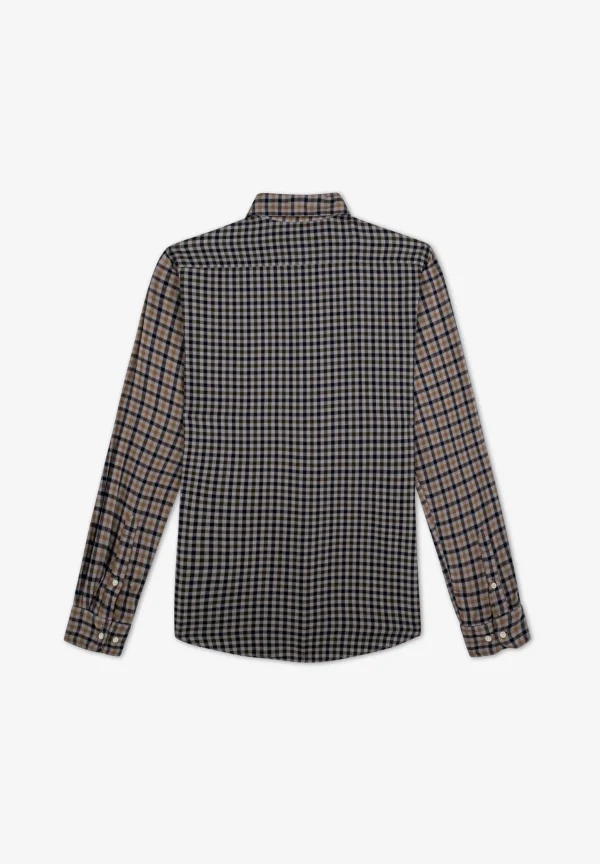 scalperscompany Camisa Cuadros Tacto Peach-Hombre Camisas
