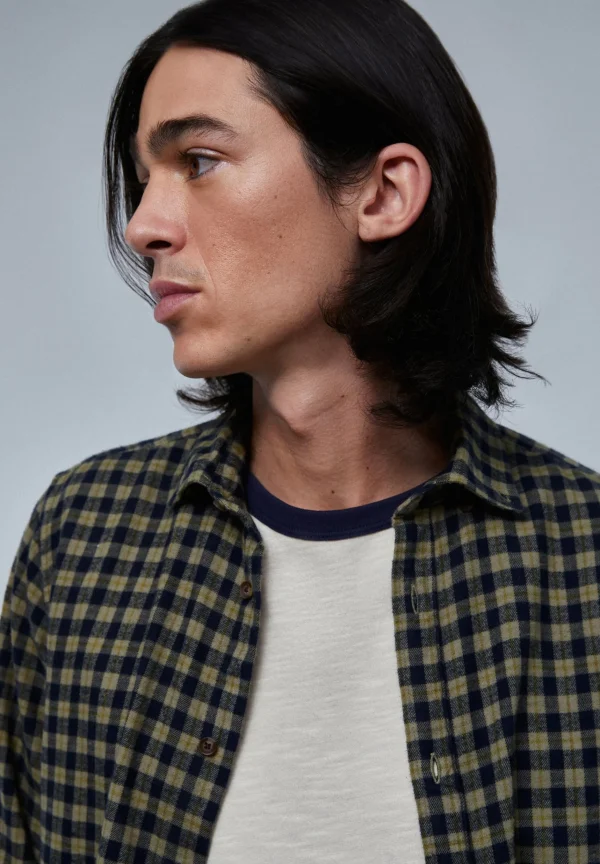 scalperscompany Camisa Cuadros Tartan Cuello Botones-Hombre Camisas