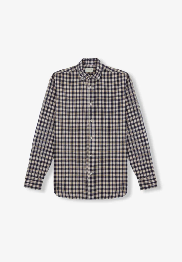 scalperscompany Camisa Cuadros Tartan Cuello Botones-Hombre Camisas