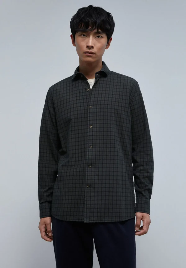 scalperscompany Camisa Cuadros Tartan Franela-Hombre Camisas