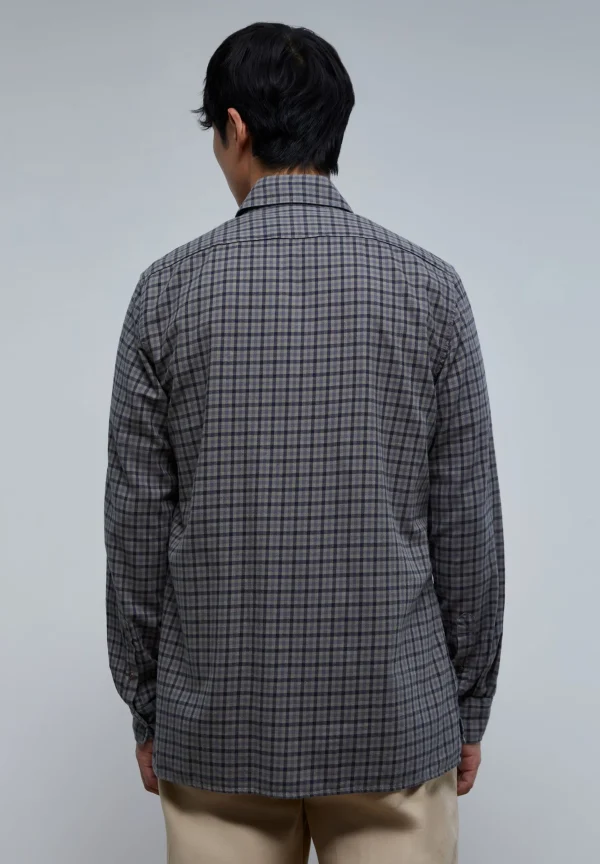 scalperscompany Camisa Cuadros Tartan Franela-Hombre Camisas