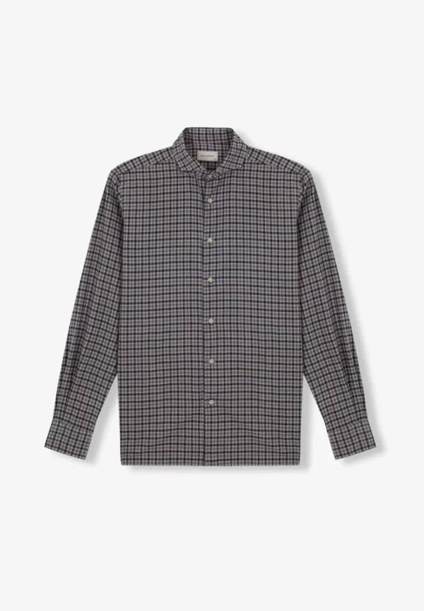 scalperscompany Camisa Cuadros Tartan Franela-Hombre Camisas