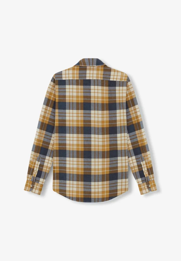 scalperscompany Camisa Cuadros Tartan Franela-Hombre Camisas