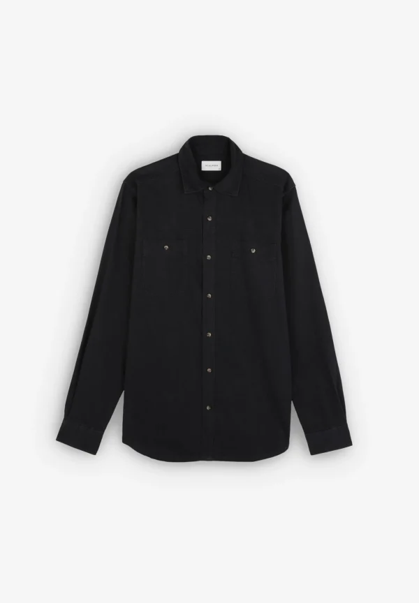 scalperscompany Camisa Denim Bolsillos-Hombre Camisas