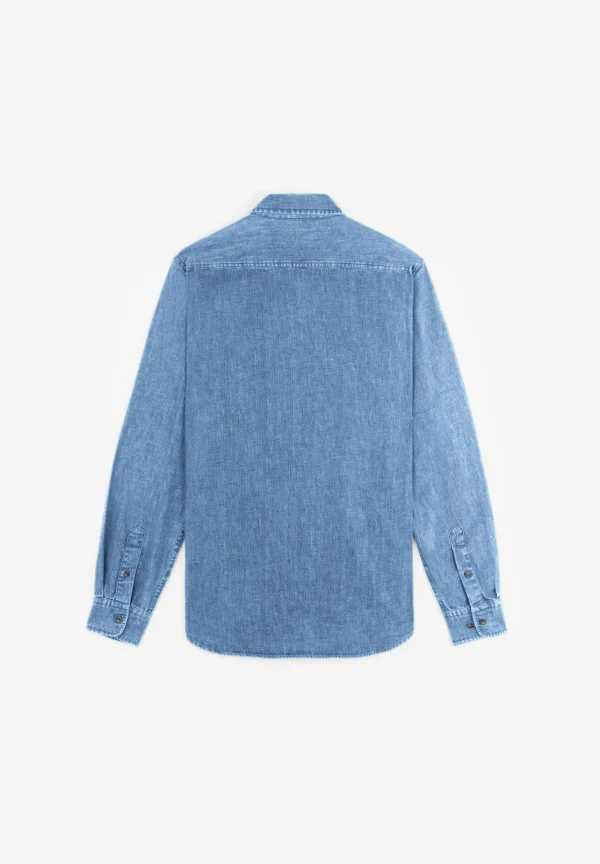 scalperscompany Camisa Denim Bolsillos-Hombre Camisas