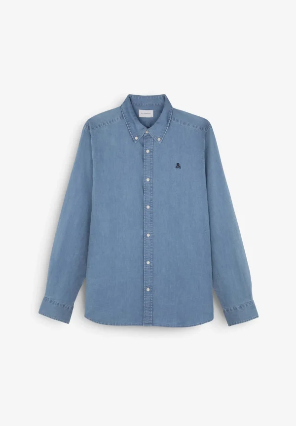 scalperscompany Camisa Denim Botones-Hombre Big And Tall