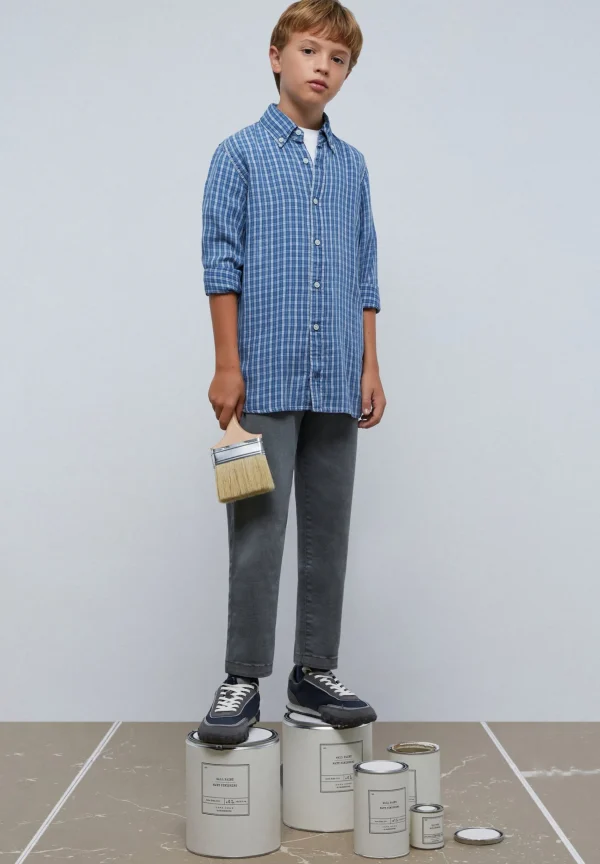 scalperscompany Camisa Denim Cuadros-Niños Camisas