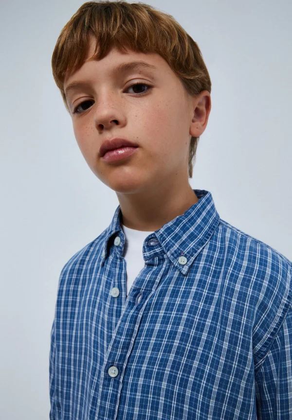 scalperscompany Camisa Denim Cuadros-Niños Camisas