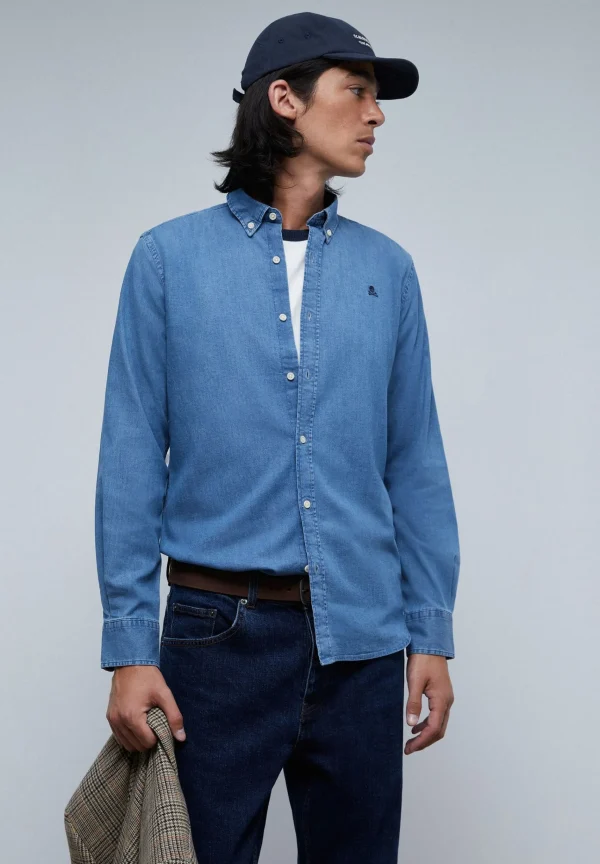 scalperscompany Camisa Denim Cuello Botones-Hombre Camisas