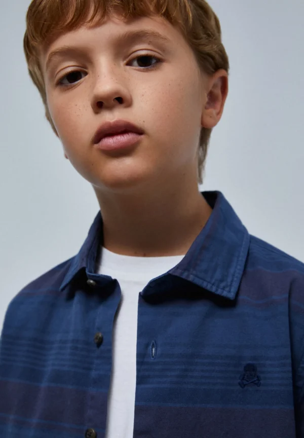 scalperscompany Camisa Denim Rayas-Niños Camisas