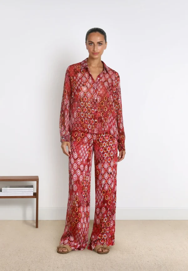 scalperscompany Camisa Fluida Etnica-Mujer Total Look
