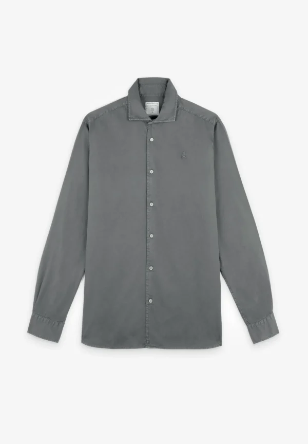 scalperscompany Camisa Lavada Calavera-Hombre Camisas