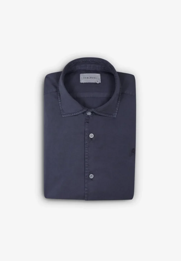 scalperscompany Camisa Lavada Calavera-Hombre Camisas