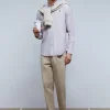 scalperscompany Camisa Oxford Calavera Contraste-Hombre Camisas