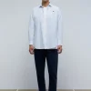 scalperscompany Camisa Oxford Calavera Contraste-Hombre Camisas