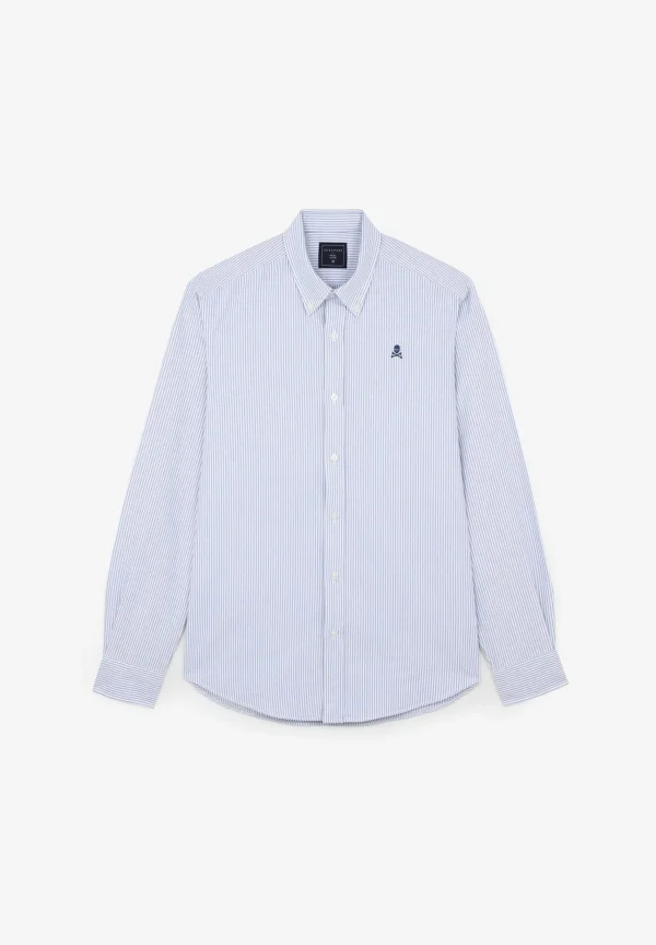 scalperscompany Camisa Oxford Calavera Contraste-Hombre Big And Tall
