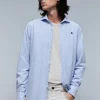 scalperscompany Camisa Oxford Calavera Contraste-Hombre Camisas