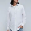 scalperscompany Camisa Oxford Calavera Contraste-Hombre Camisas