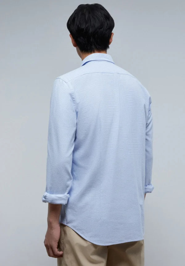 scalperscompany Camisa Oxford Calavera Contraste-Hombre Camisas