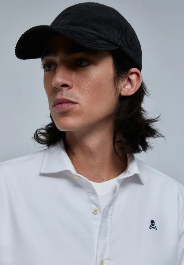 scalperscompany Camisa Oxford Calavera Contraste-Hombre Camisas