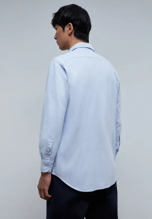 scalperscompany Camisa Oxford Calavera Contraste-Hombre Camisas