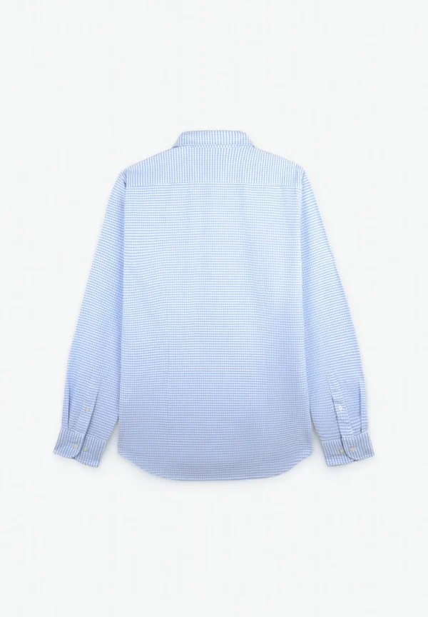 scalperscompany Camisa Oxford Calavera Contraste-Hombre Camisas