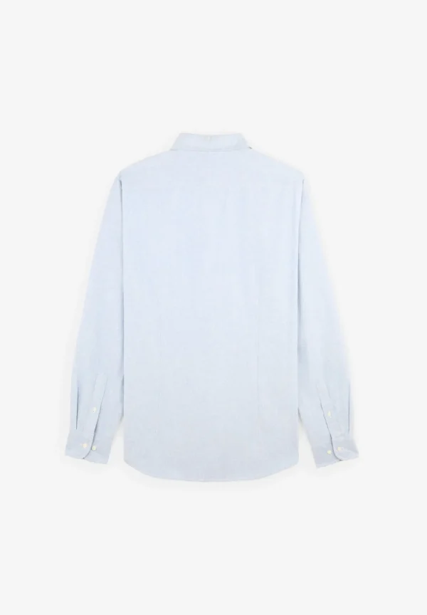 scalperscompany Camisa Oxford Calavera Contraste-Hombre Camisas