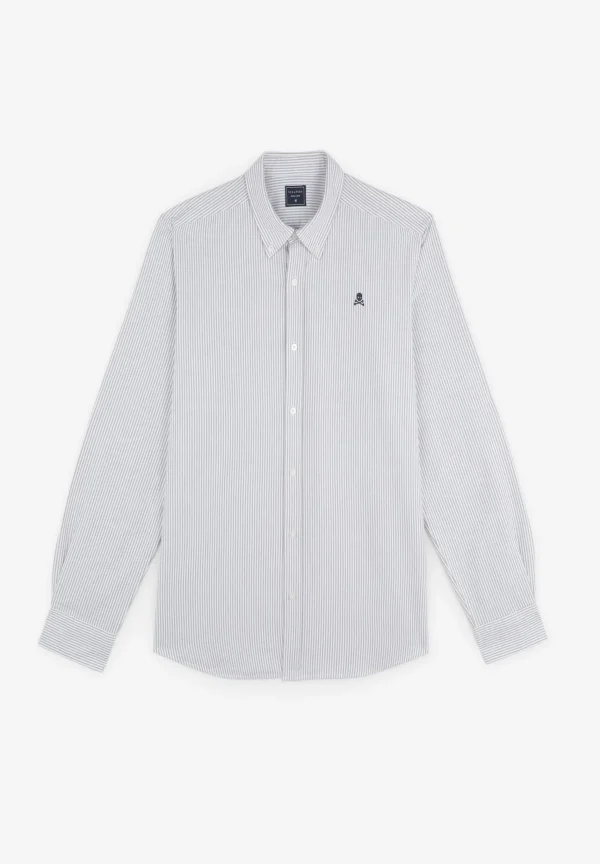 scalperscompany Camisa Oxford Cuello Botones-Hombre Camisas