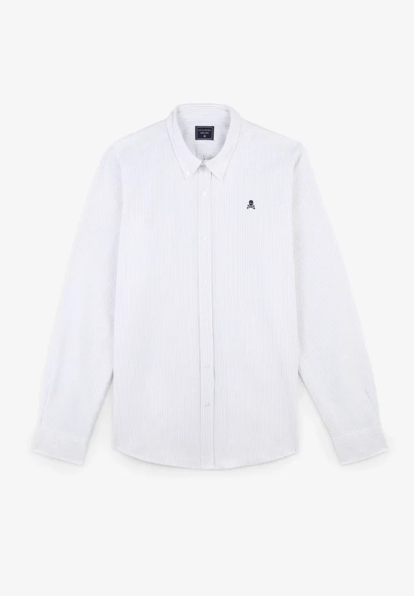 scalperscompany Camisa Oxford Cuello Botones-Hombre Camisas