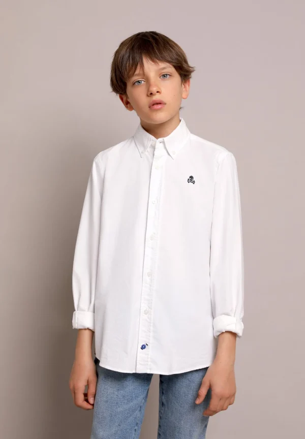scalperscompany Camisa Oxford Cuello Botones-Niños Mini Me