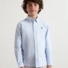 scalperscompany Camisa Oxford Cuello Botones-Niños Mini Me