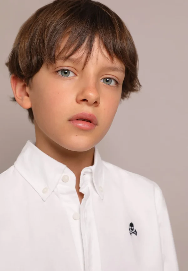 scalperscompany Camisa Oxford Cuello Botones-Niños Mini Me